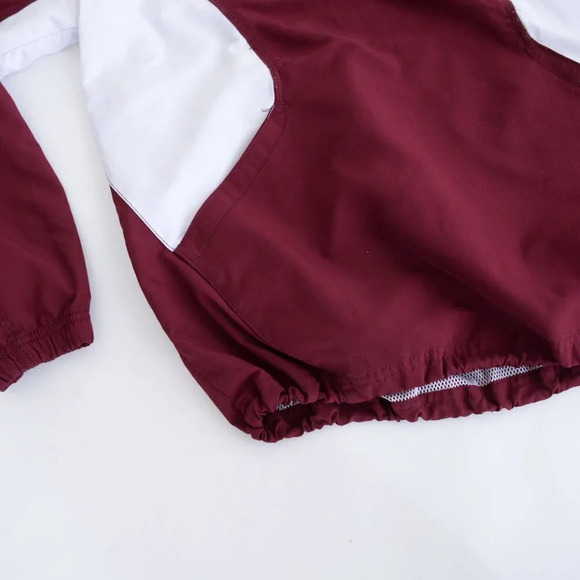 Russell Athletic Maroon Quarter Zip CMU Chippewas Windbreaker Pullover Jacket S - Picture 7 of 12